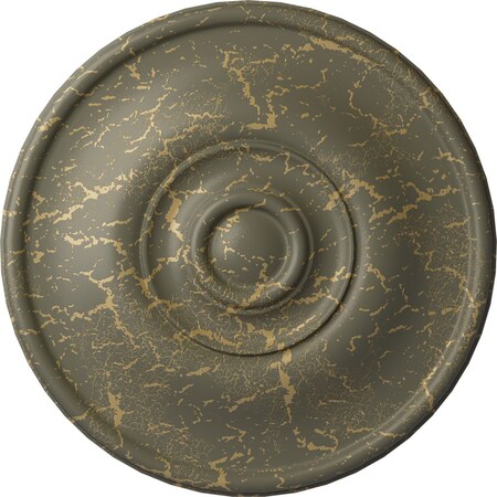 Ekena Millwork Jefferson Ceiling Medallion (Fits Canopies up to 2 7/8"), 11 3/4"OD x 3/8"P, Witch Hazel Crackle CM12JEWHC